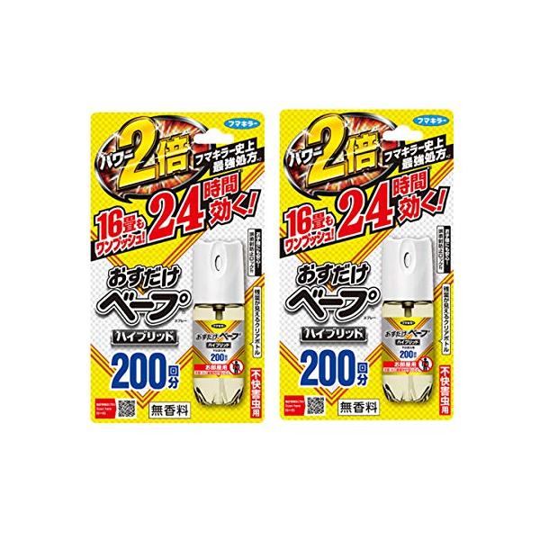 他サイト： おすだけベープ ワンプッシュ スプレー 200回分(42mL)×2個 屋内 広範囲用 16畳 24時間 コバエ 駆除 対策 虫除け スプレー フの商品画像