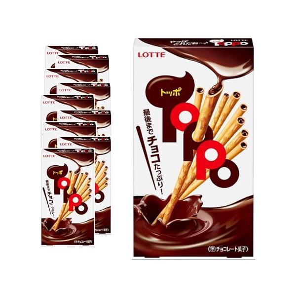 「ロッテ トッポ 2袋×10個」▼4974062053518▼（商品説明）-/2袋×10個/4974062053518・Size:2袋×10個・原材料：小麦粉（国内製造）、砂糖、植物油脂、全粉乳、でん粉、カカオマス、ショートニング、加糖れん...