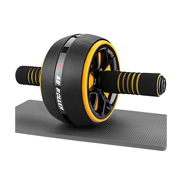 他サイト： AUOPLUS 腹筋ローラー 膝マット付き アブホイール 腹筋 トレーニング器具 筋トレグッズ エクササイズローラー 体の商品画像