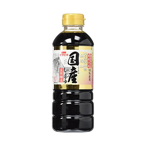 他サイト： イチビキ 無添加 国産しょうゆ 500ml×4個の商品画像