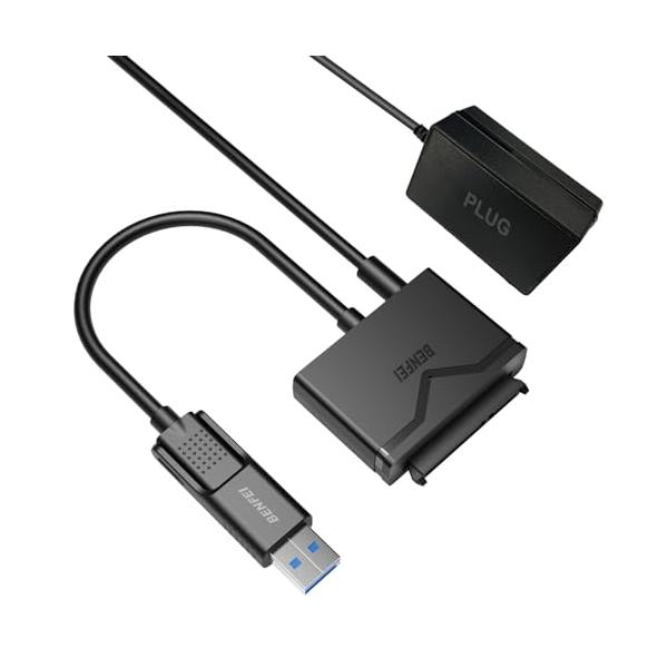 他サイト： BENFEI SATA-USB 3.0ケーブル、USB 3.0-SATA IIIハードドライブアダプタ、2.5 3.5イの商品画像