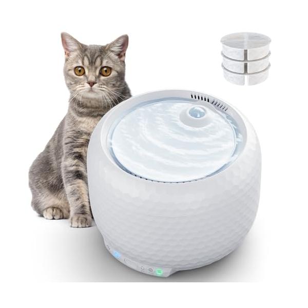 Petsuper 自動給水器 猫 水飲み器 ペット給水器 自動循環式 水量目視