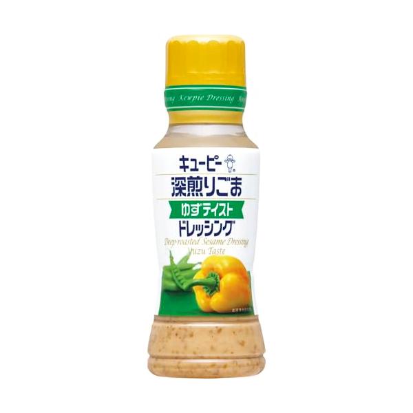 「キユーピー 深煎りごまゆずテイストドレッシング 180ml×4本 サラダ」▼4901577076138▼（商品説明）-/180ミリリットル (x 4)/15588・パッケージ個数:4・原材料:食用植物油脂(国内製造)、しょうゆ、砂糖、醸造...