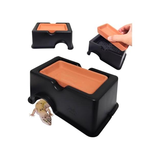 「ウェットシェルター レオパ 隠れ家 洞窟穴 トカゲ カナヘビ 爬虫類 シェルター レオパ グッズ レオパードゲッコー」▼4582704100409▼（商品説明）パッケージ個数:1・爬虫類の飼育に必要なシェルターに陶器製の水入れがついていま...