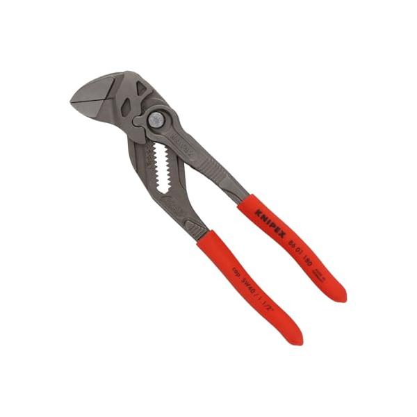 他サイト： KNIPEX クニペックス 開口範囲調整可能なネジ用ツール プライヤーレンチ プラスチックコーティングハンドル 全長18の商品画像