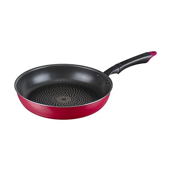 他サイト： 和平フレイズ 軽量 フライパン 28cm ガス火専用 PFOAフリー ふっ素樹脂加工 黒 ビストロレッド RB-2218の商品画像
