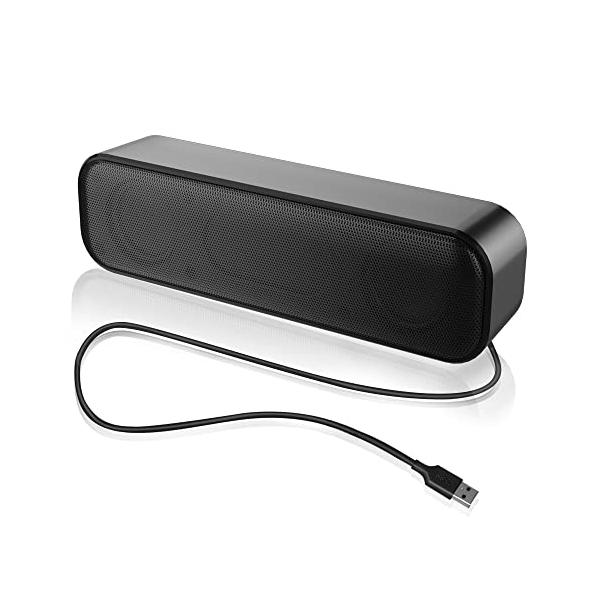 他サイト： Apqfw pc スピーカー 小型 ノートパソコン/パソコン用 usb接続 有線 usb給電 大音量 [一つ低音振膜 二の商品画像