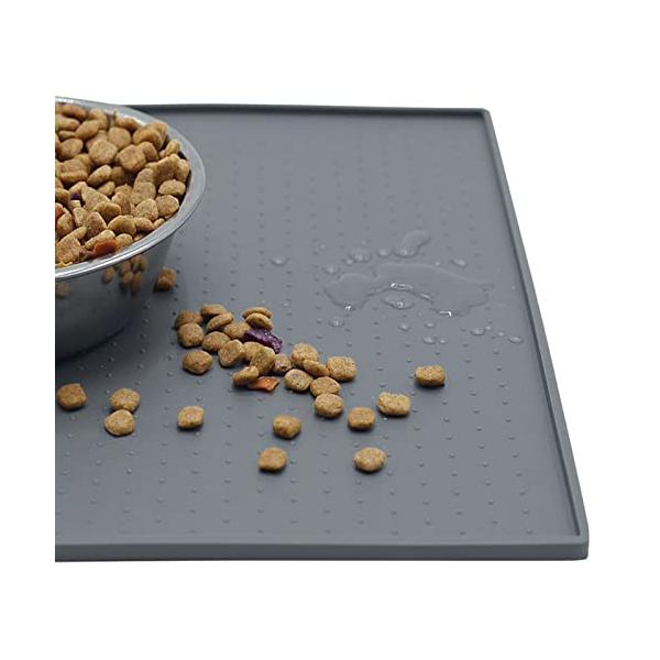 他サイト： MKUTO ペットマット 猫 犬 食事マット シリコン製 給餌マット 猫砂マット トイレトレーマット 滑り止め 溢れ止めの商品画像