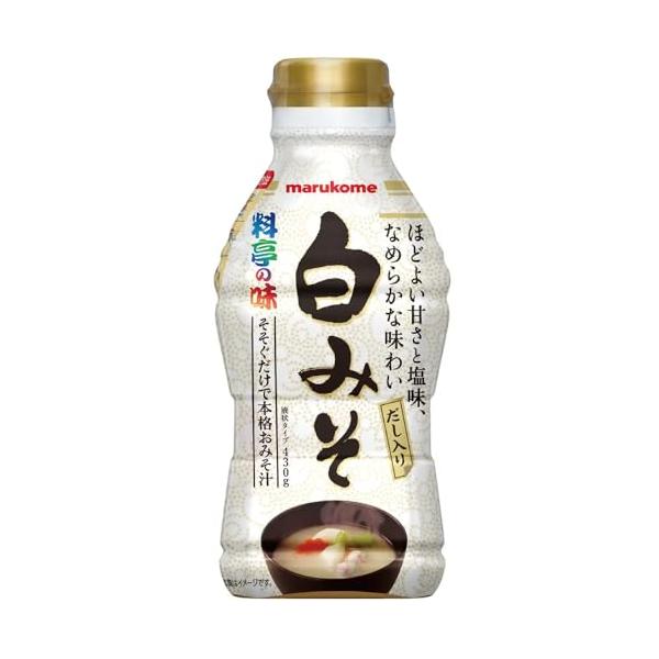 「マルコメ 液みそ 料亭の味 白みそ だし入り 430g×5個」▼4902713128568▼（商品説明）-/430グラム (x 5)/-・FlavorName:白味噌・パッケージ個数:5・内容量430g×5個・原材料米みそ、還元水飴、食塩...