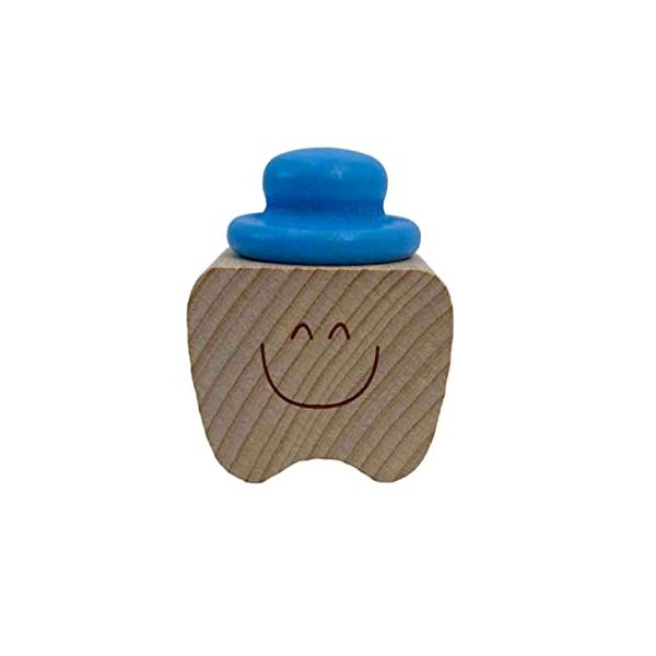 「ルナリ 乳歯ケース 木製 コンパクト 乳歯入れ ティースケース 乳歯 保存 記念品 ギフト ペット トゥースケース 青 (青)」▼4580607745277▼（商品説明）青/-/-・Color:青・お子様の成長記録として抜けた乳歯を保管出...