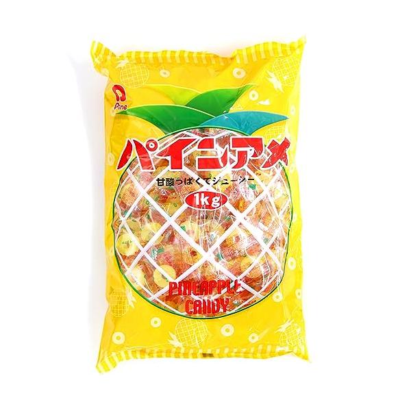 「パイン 飴パインアメ 1kg×1袋」▼4902435000517▼（商品説明）-/1kg×1袋/-・Size:1kg×1袋・ブランド:パイン・原材料:砂糖(国内製造)、水飴、パイナップル果汁、脱脂粉乳/酸味料、香料、着色料(紅花黄、モナス...