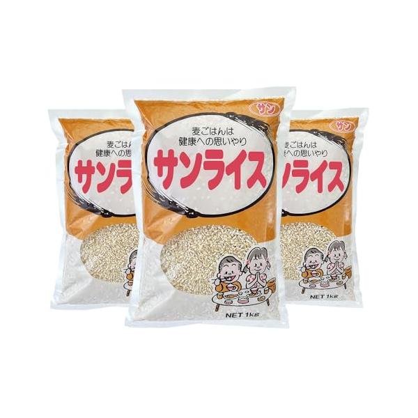 石橋工業 サンライス(米粒麦) 1000g×3個