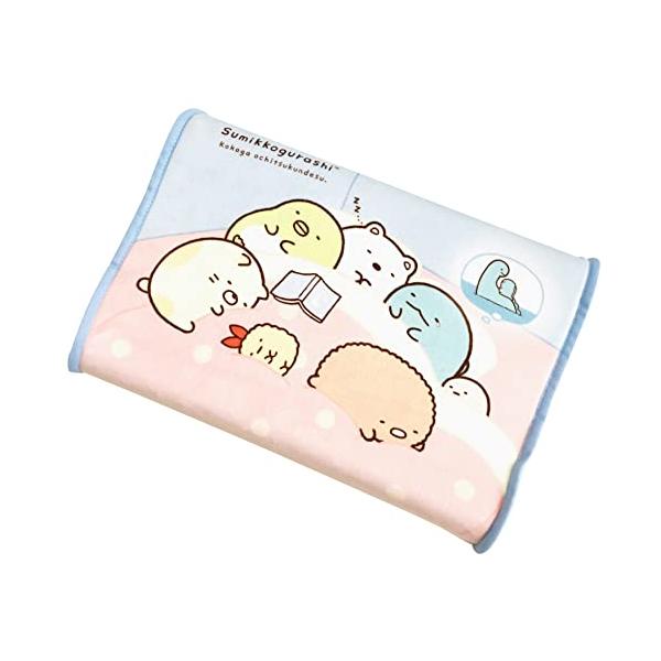 「MORIPiLO 子供 枕 低め サンエックス すみっコぐらし ジュニアソフト低反発枕 ブルー 35x25x5cm 肌にやさしいマイクロ生地 洗」▼4548598364082▼（商品説明）ソフト低反発枕すみっコぐらし/25x35cm/46...
