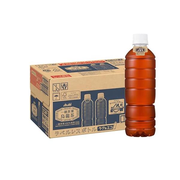 アサヒ飲料 一級茶葉烏龍茶 ラベルレスボトル 500ml×24本 お茶 ウーロン茶