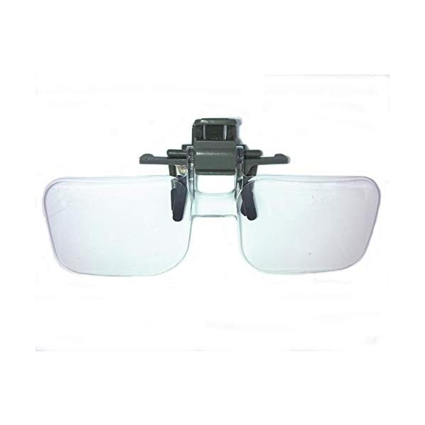 「IDHIA クリップ式 ルーペ 跳ね上げ式 めがねルーペ メガネ型 拡大鏡 2倍 ハード眼鏡ケース クロス付 跳ね上げ式ですので眼鏡をかけ替える」▼4580021680505▼（商品説明）・ブラック  ・クリップ式ルーペ　跳ね上げ式めがね...