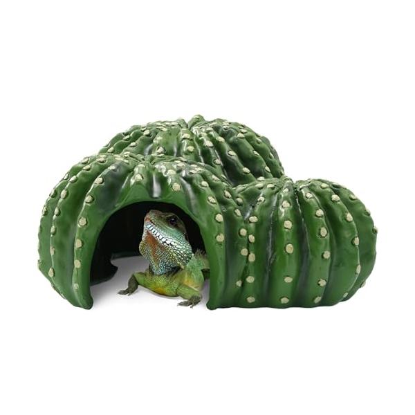 「Navaris 爬虫類 隠れ家 シェルター - 爬虫類ケージ用 爬虫類シェルター 洞窟 水槽オブジェ - レオパ 亀 カナヘビに - 22.5x」▼4067668054949▼（商品説明）カジュアル緑色/225 x 22 x 10 cm/...