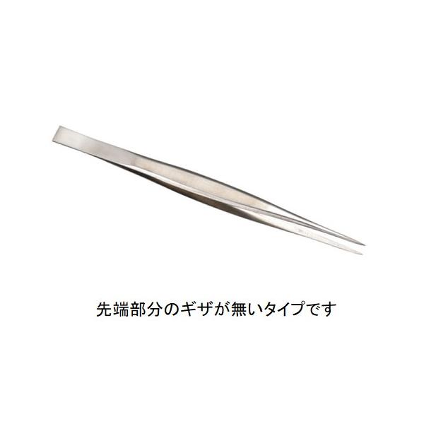 小ぶりな盆栽用ステンレス製ピンセットです。小品盆栽愛好家にお奨めの商品です。こちらのピンセットは先端部分内側のギザが無いタイプです。全長　約１６５ｍｍ　重さ　約３０ｇ安心の日本製です。
