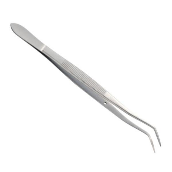 小ぶりな盆栽用ステンレス製ピンセットです。小品盆栽愛好家にお奨めの商品です。先端部分内側のギザが有るため、滑りにくくなっています。全長　約１６０ｍｍ　重さ　約２２ｇ安心の日本製です。