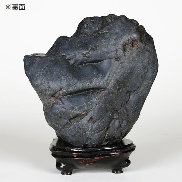 【空知川石】滝景 天然石 水石 観賞石 台座付き 水石 「千仏石」 盆石 天然石 観賞石 姿石 すいせき 台座付き