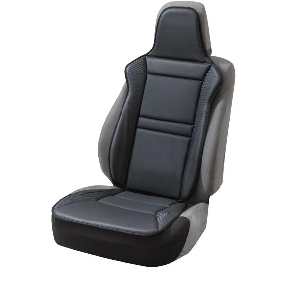 BONFORM シート クッション カバー カーボン調 ディンプルレザー