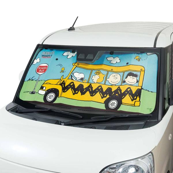フロントガラス用 サンシェード スヌーピーバス Snoopy Bus 約60x130cm ライトブルー 7551 Lbl Bonsan 通販 Yahoo ショッピング