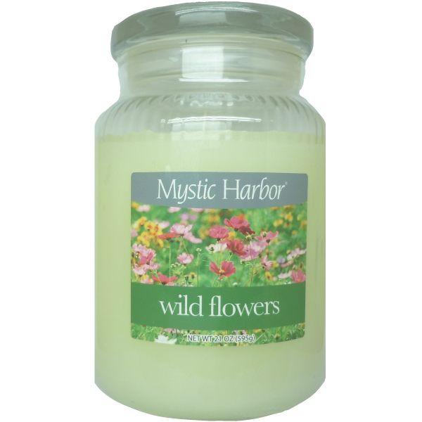 人気のアロマキャンドル ヤンキーキャンドル (Yankee candle) ミスティックハーバー ジャーＬ 《Wild flowers》 おしゃれなガラス瓶入り 花畑の甘い香り（こちらの商品は長時間使用しても気にならない微香タイプとなります...