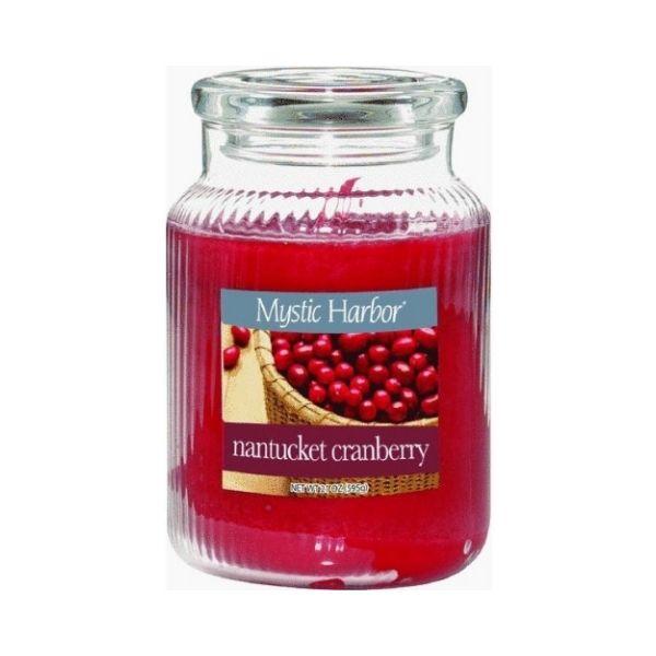 人気のアロマキャンドル ヤンキーキャンドル (Yankee candle) ミスティックハーバー ジャーＬ  《NANTUCKET CRANBERRY》 おしゃれなガラス瓶入り クランベリーの香り　内容量：約595g（21OZ）　サイズ：幅...