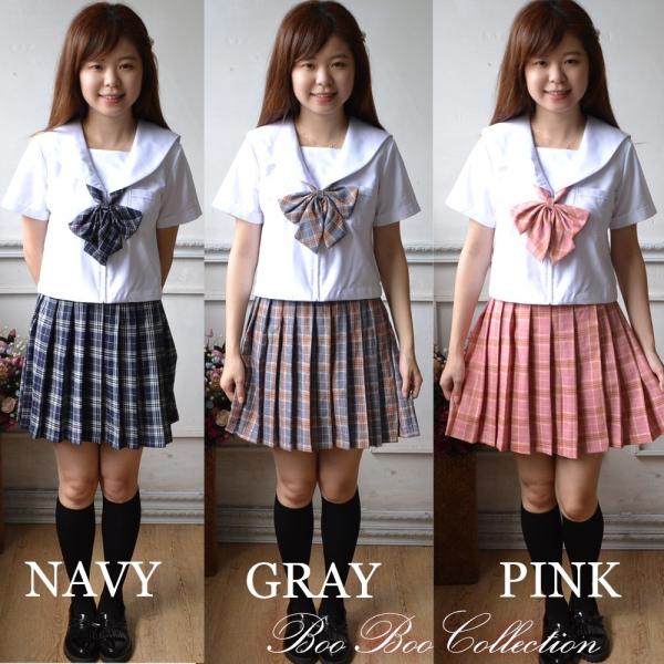 セーラー服  正統派 制服 女子高生 通学 学生 中学 ネイビー 紺 　JK0550