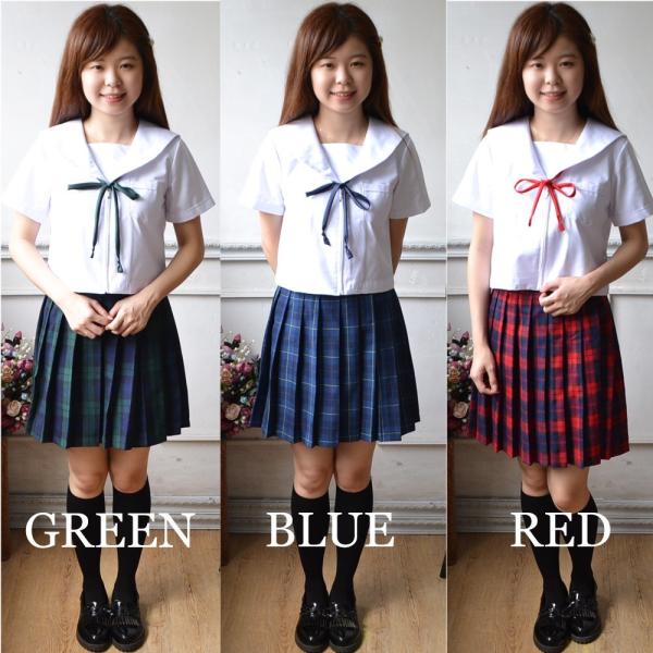 セーラー服 正統派 制服 女子高生 通学 学生 中学 ネイビー 紺 夏服 JK0556