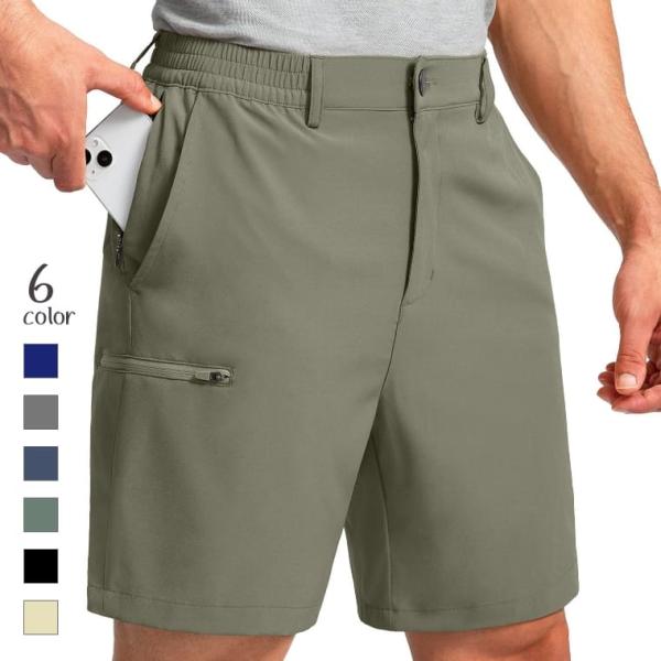 メンズ ショートパンツ 速乾 ストレッチ 多ポケット ハーフパンツ