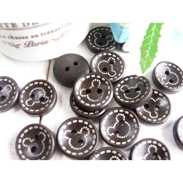 新品素材：ウッド【サイズ】直径：15mm★色柄のあるものは、アソートになりますので、柄はお選びいただけません。　お写真ない柄が入る場合もございます♪☆海外輸入品のため、色むら、プリントの不鮮明やズレ、ロットによる色味の違いなど多少作りが雑な...