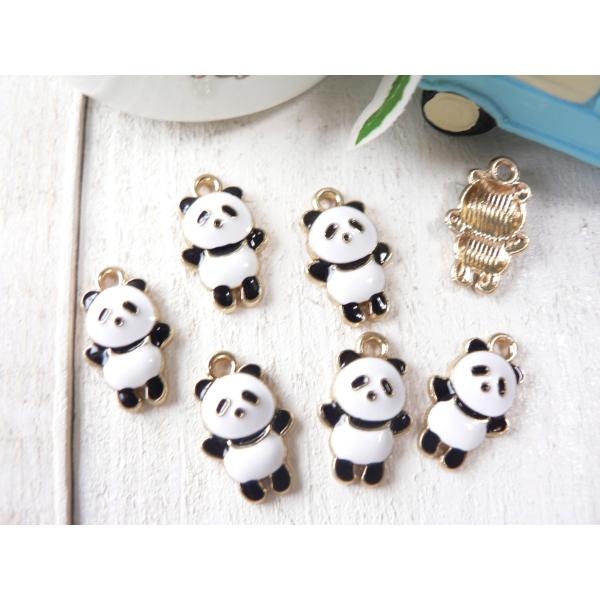 SOLD◆ハンドメイド ミニチャーム パンダ◆革紐 ワクワクチャーム パンダ｜商品一覧 | 革財布、バッグのgenten