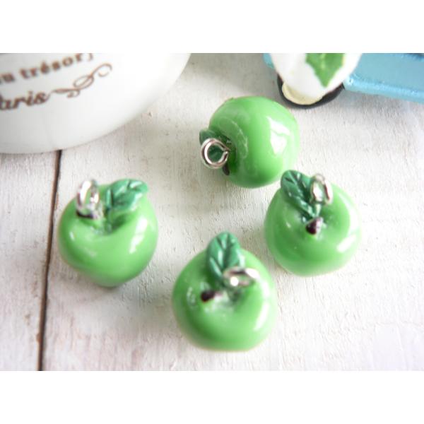 ぐでねこチャンチャーム りんご×林檎 チャーム 林檎 4個入 りんご