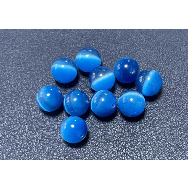 ☆ローマ時代：ブルー・ガラスのビーズ　4個セット ガラスビーズ キャッツアイ 10mm 青 ブルー 10個 gl708014-p ＃552