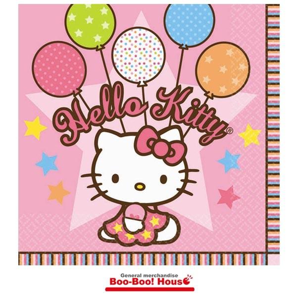 紙ナプキン（Sサイズ）16枚入 ペーパーナプキン キティ 風船