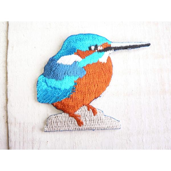 ワッペン カワセミ アイロンワッペン 手芸 #747 : ブーブーハウス