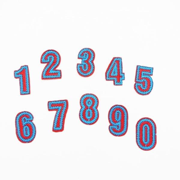 【300円～】ドット水玉の文字カットアイロンワッペン*ひらがなアルファベット数字 ドット水玉の文字カットアイロンワッペン*ひらがな