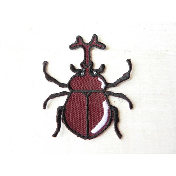 ワッペン カブトムシ ミニアイロンワッペン アップリケ カブト虫