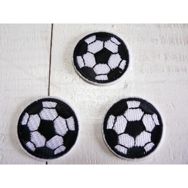 ワッペン サッカー サッカーボール 小 3枚セット スポーツ アイロン