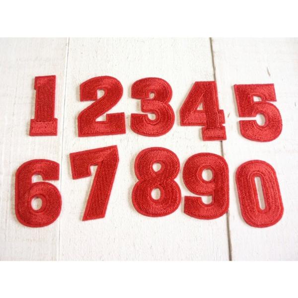 小さめの数字ワッペンです♪アイロン貼り付けタイプ♪【サイズ】縦：約3.6ｃｍ（数字によって多少上下します）※注意※輸入品のため、小さなほつれや、糸の縫い込などが見られる場合がございます。こちらの商品は、「クリックポスト」での発送となります。...