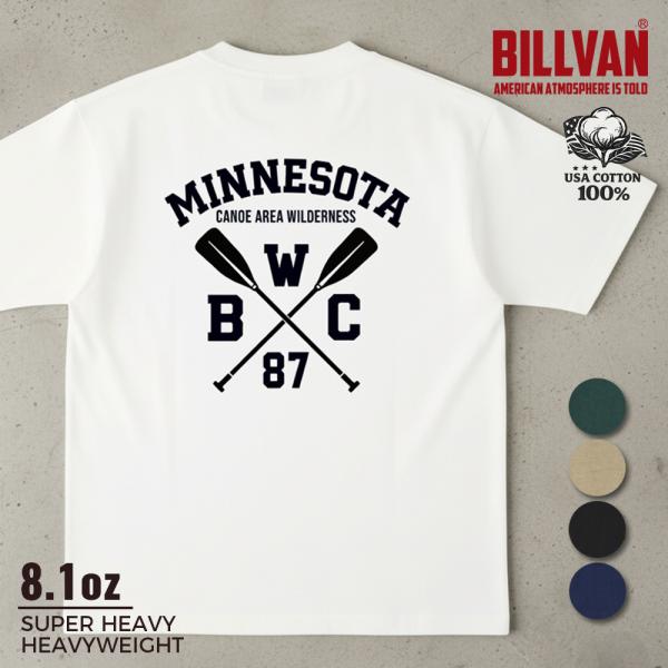 BILLVAN 超ヘビー・ウェイト MINNESOTA USAコットン 半袖Tシャツ アメカジ