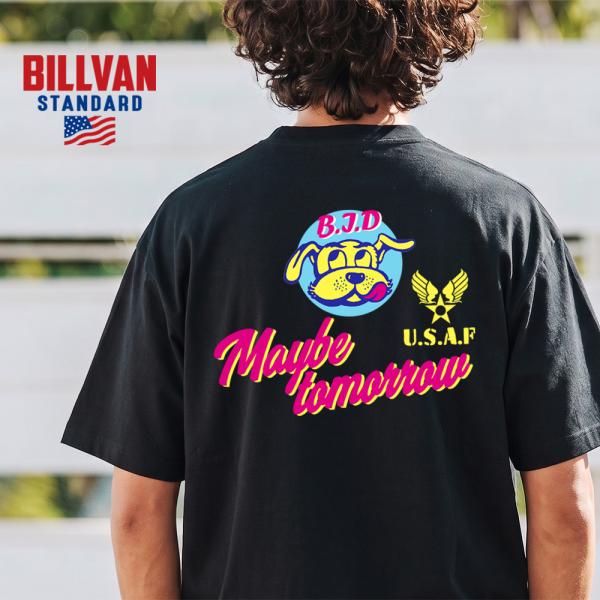 BILLVAN ヴィンテージ DOG FIGHTER AIR FORCE 半袖Tシャツ アメカジ