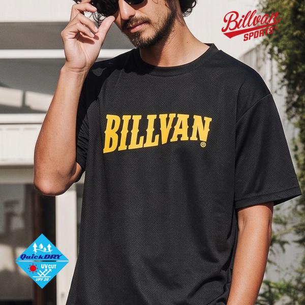 BILLVAN SPORTS BILLVANゴシックロゴ 吸水速乾アメカジDRY Tシャツ ランニング スポーツ アウトドア