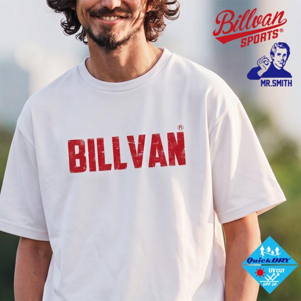 BILLVAN SPORTS VINTAGEロゴ 吸水速乾アメカジDRY Tシャツ ランニング スポーツ アウトドア
