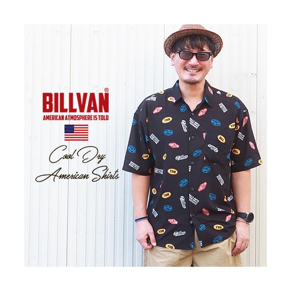 【コレ見て！】 新品 BILLVAN・アメカジロゴ接触冷感・総柄シャツ・アロハシャツ boogiestyle_bv-220402