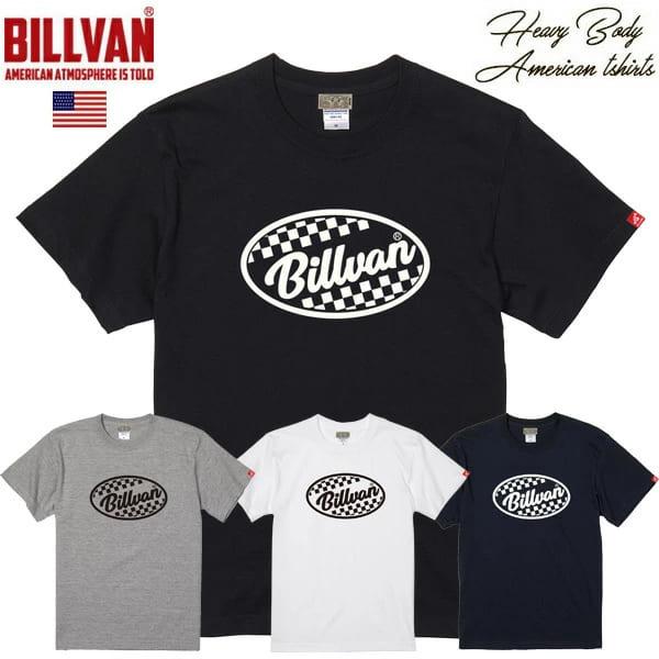 BILLVAN ビルバン チェッカーロゴ ヘビーウェイト アメカジプリント 半袖Tシャツ アメカジ