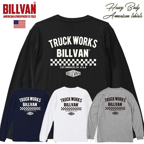 BILLVAN ビルバン トラックワークス バックプリント長袖ヘビーTシャツ ロンT メンズ アメカジ