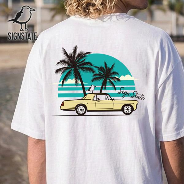 SIGN STATE Sunset Drive バックプリント Tシャツ アメカジ サーフ