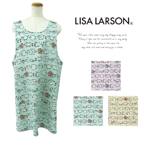 新品 LiSA ブランド ロンT キャット 猫 Lisa Larson リサラーソン 猫 ブランド エプロン 日本製 バック