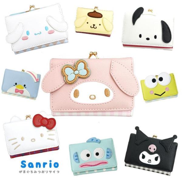 sanrio 三つ折り財布 ミニ財布 コインケース サンリオ がま口